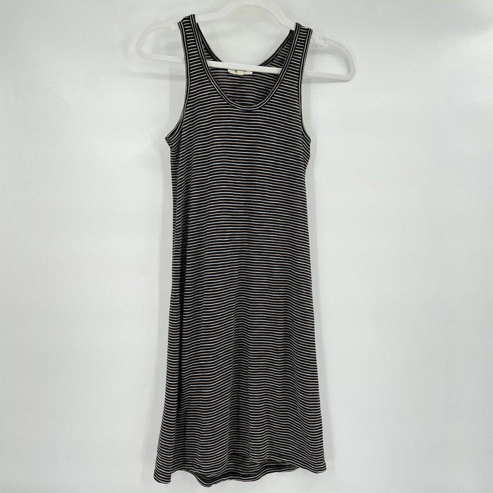Madewell Black and White Striped Dress
